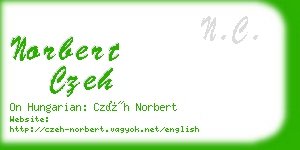 norbert czeh business card